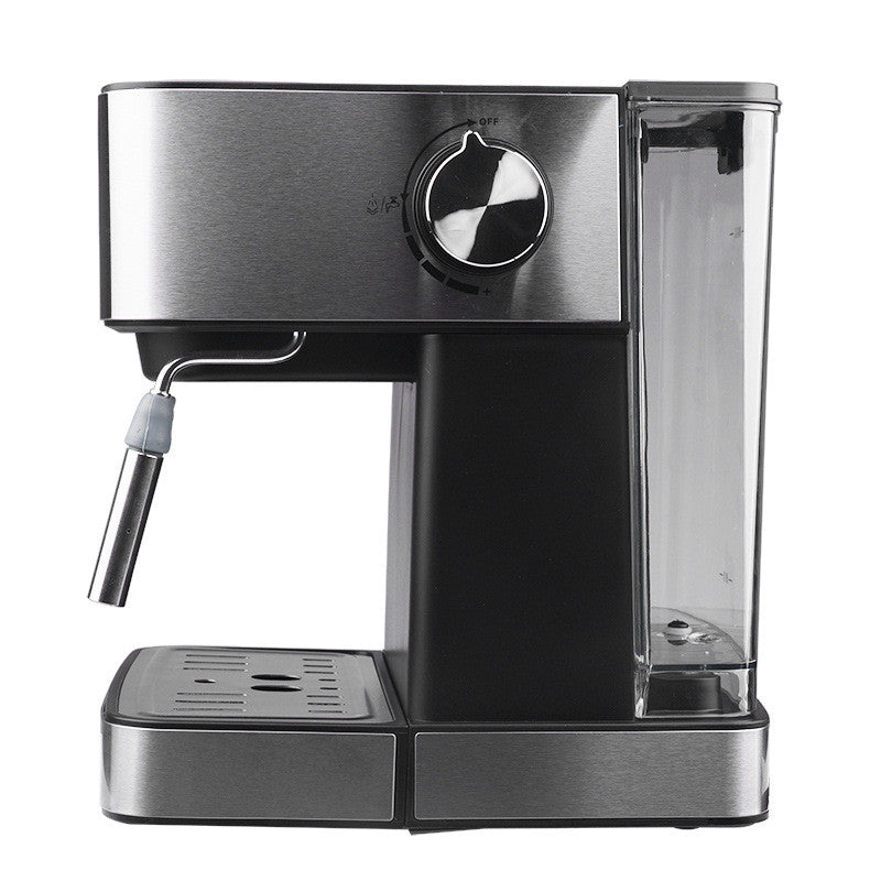 Coffee My Cup: Stainless steel espresso machine on a white background