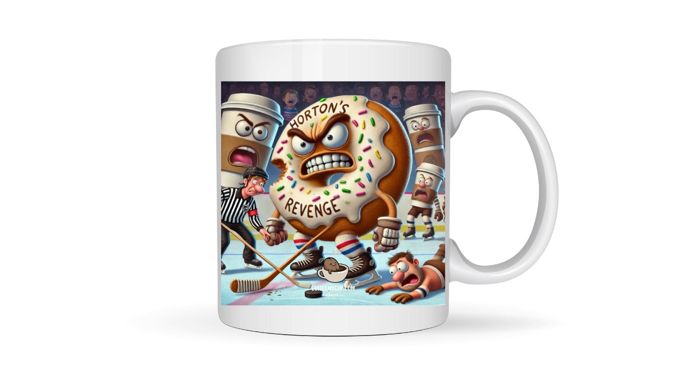 Horton’s Revenge Coffee Mug – White Donut Calm Before the Chaos Edition
