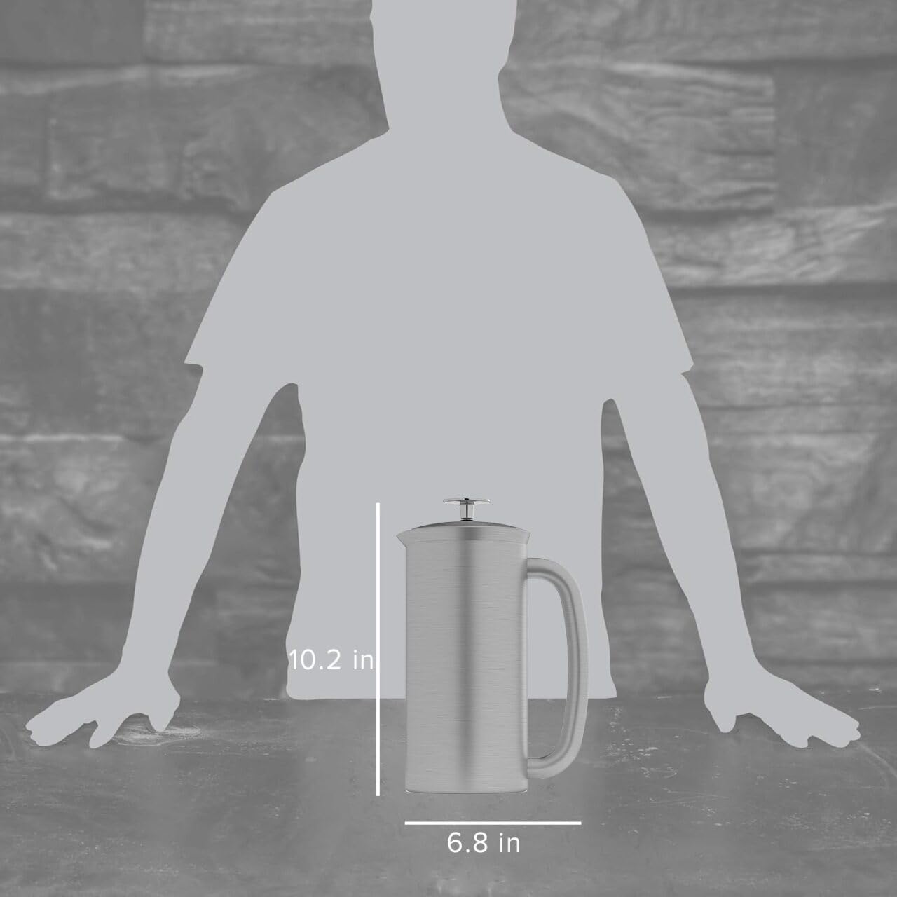 Coffee My Cup Brewmaster Collection: ESPRO P7 French Press Coffee Maker - Double-Walled Stainless Steel Insulated with Micro-Filter, 32 Ounces, Brushed Stainless Steel - Coffee My Cup