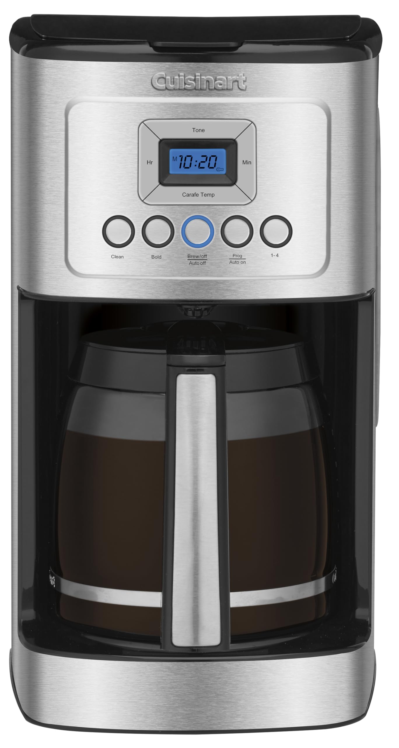 Coffee My Cup: Cuisinart coffee maker with digital display on a white background