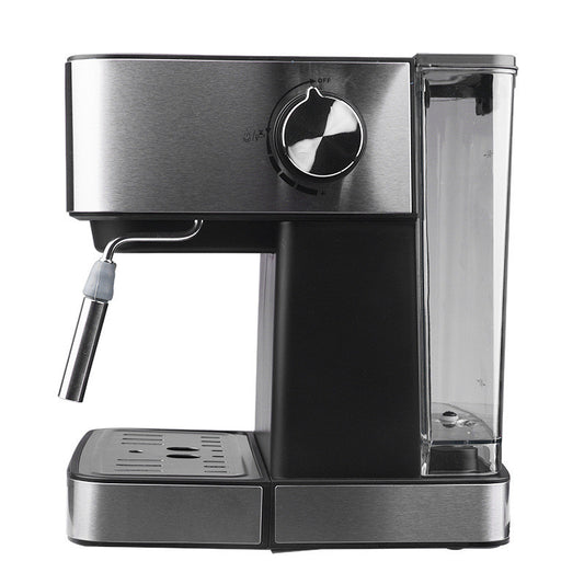 Coffee My Cup: Stainless steel espresso machine on a white background