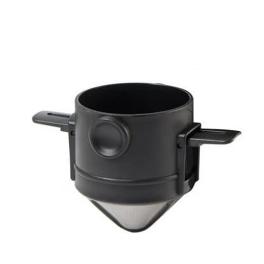 Coffee My Cup: Black cup holder with a filter on a white background