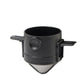 Coffee My Cup: Black cup holder with a filter on a white background