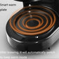 Smart warm plate with heating element inside a coffee maker, labeled 'Smart warm plate'.