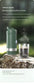 Coffee My Cup: Green wireless heating device with a cup of steaming coffee on a natural background