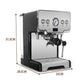 Coffee My Cup: Espresso machine with dimensions indicated on a white background
