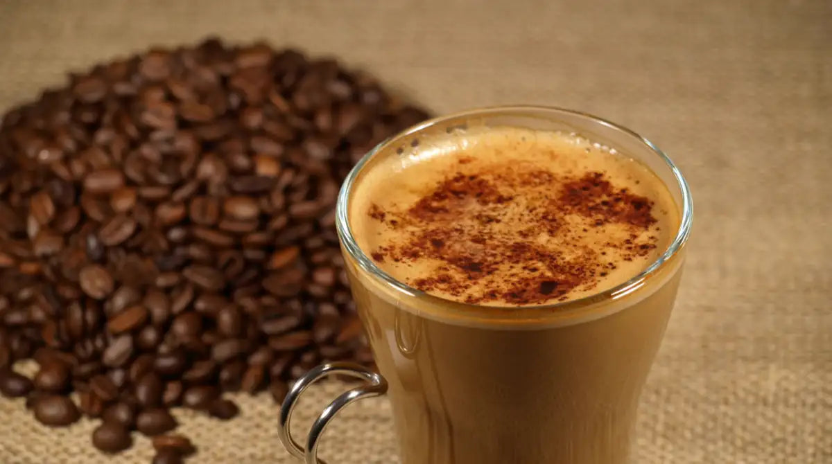 Coffee My Cup: Collage of coffee-themed images including a cup of coffee, coffee beans, and vanilla beans on coffeemycup.com.