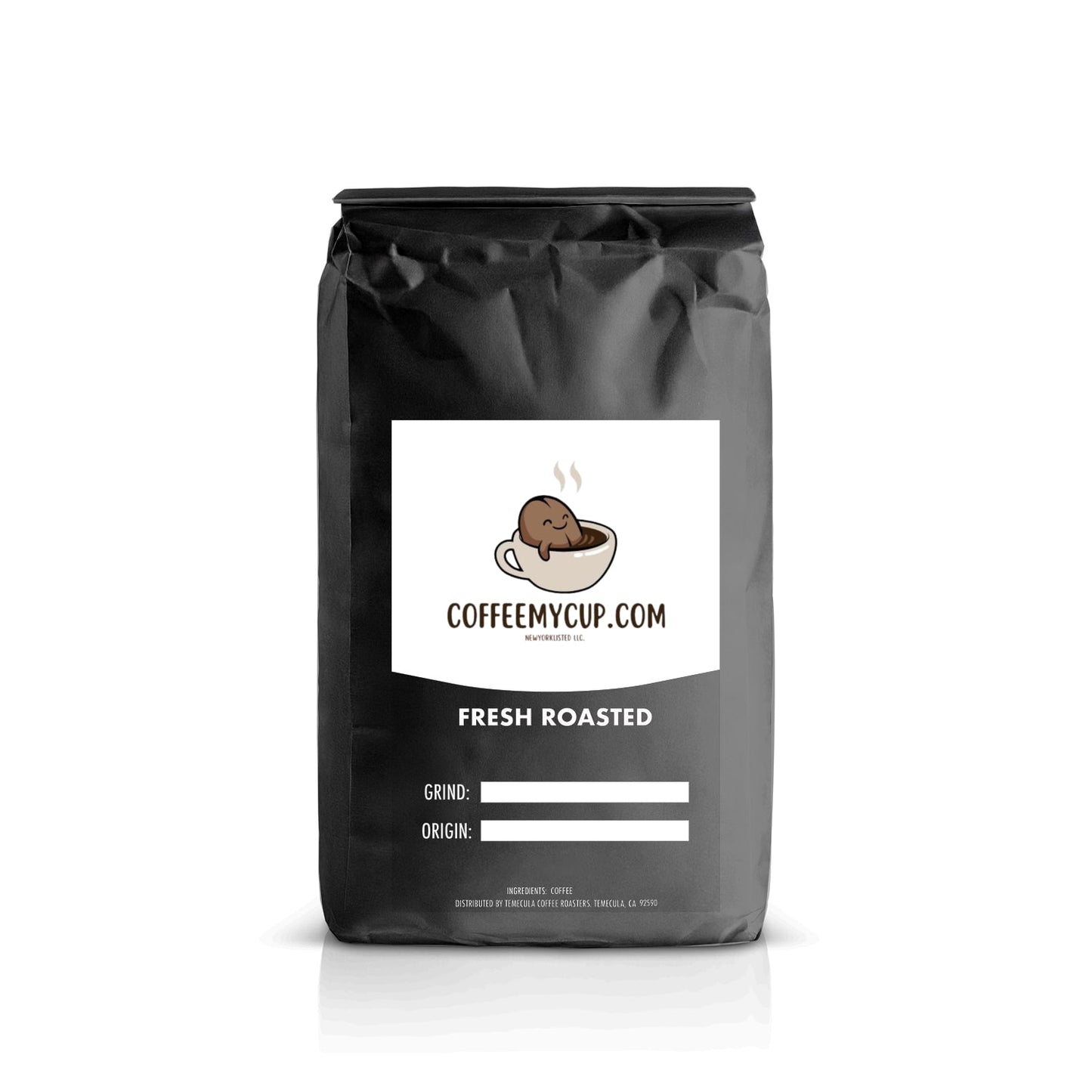 Coffee My Cup S’mores Coffee bag surrounded by marshmallows, chocolate, and graham crackers — a cozy, dessert-inspired roast Coffee 